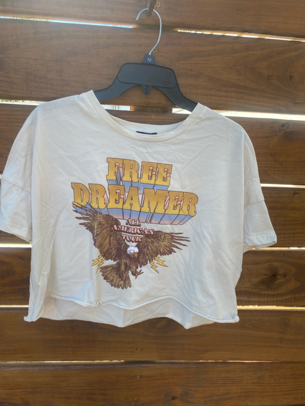 Free Dreamer Graphic Crop Tee originality